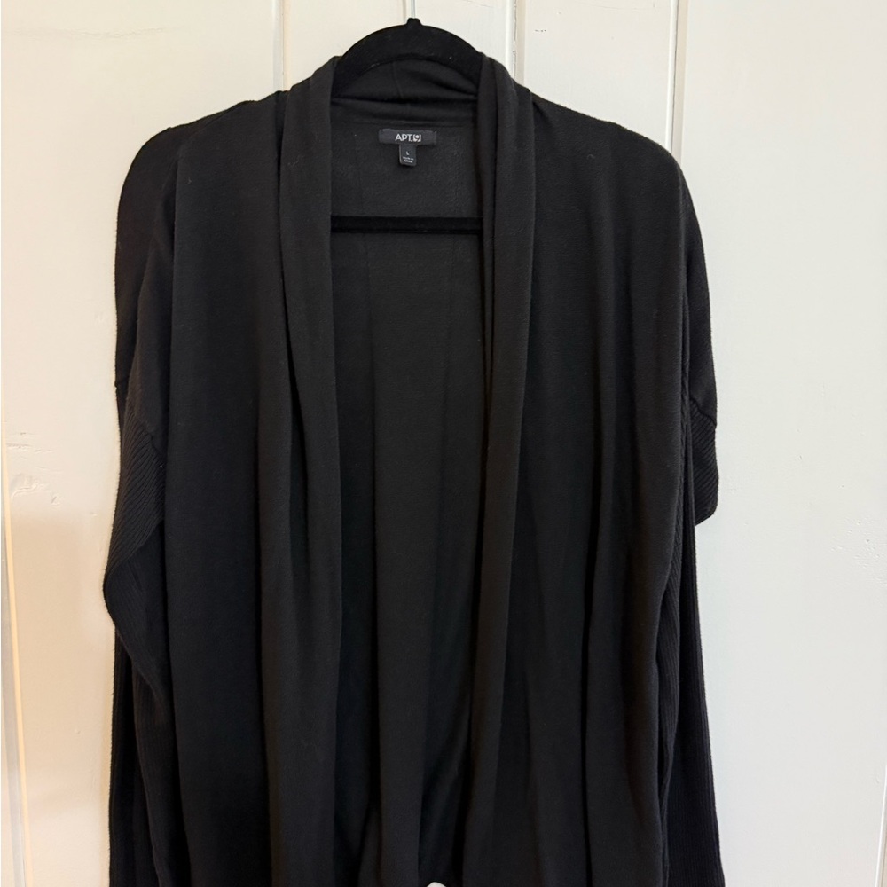 Apt. 9 Charcoal Open Front Cardigan size Large great Layering piece